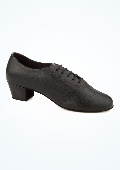 Freed Lace Up Leather Practice Shoe 1.5" Black Main [Black]