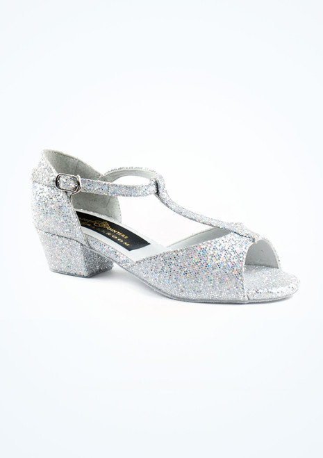 Tappers and Pointers Chelsea Ballroom Shoe 1 2" - Silver Silver Main [Silver]