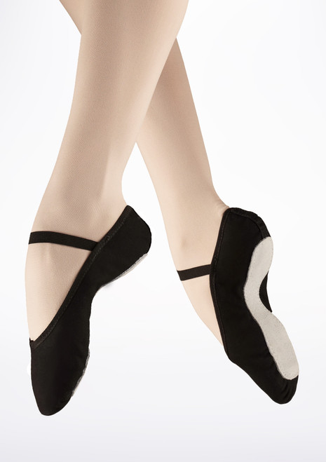 So Danca Full Sole Canvas Ballet Shoe - Black Black [Black]