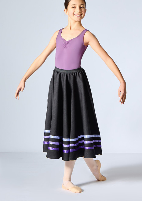 RAD Ballet Character Dance Skirt Purple Front [Purple]