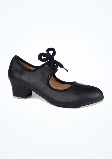 Move Dance Cincinatti Leather Tap Shoe Black Main [Black]