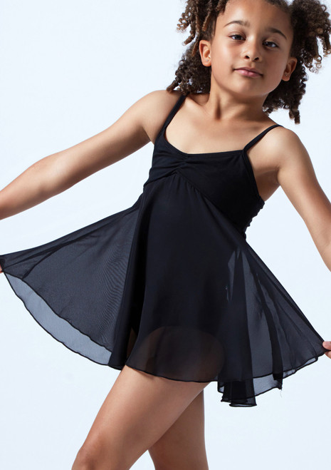 Move Dance Myla Skirted Leotard Black Front [Black]