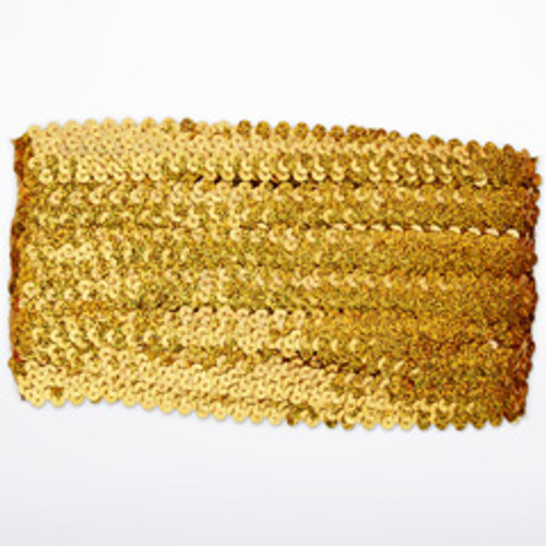 Stretch Sequins - 19mm x 10m Gold Front [Gold]