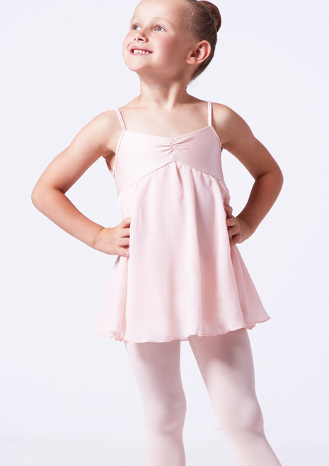 Bloch Juliet Girls Skirted Leotard Pink Front [Pink]