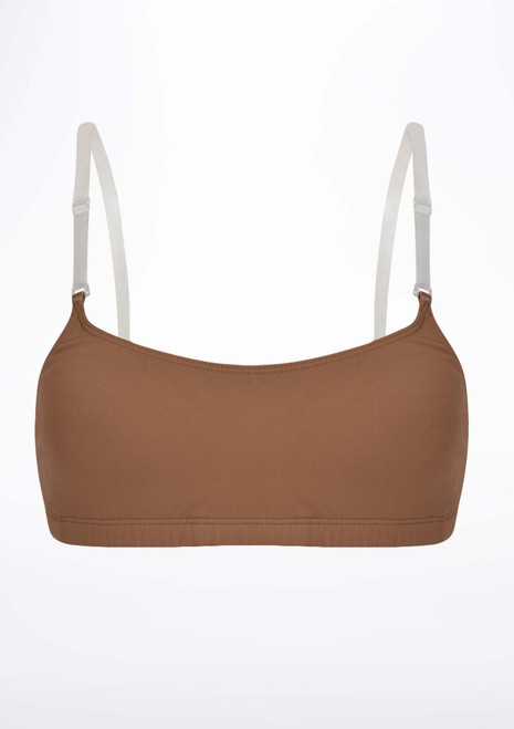 Capezio Camisole Bra with BraTek Brown Front [Brown]