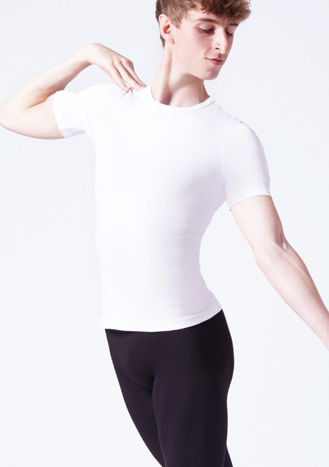 Move Dance Mens Seamless Filipo T Shirt White Front [White]
