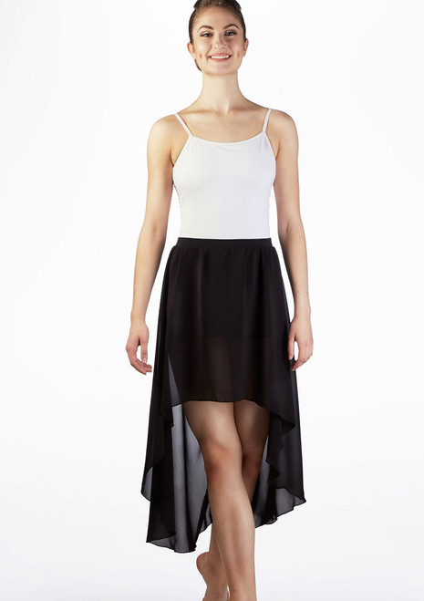 Bloch Lyrical Contemporary Dance Skirt - Black Black Front [Black]