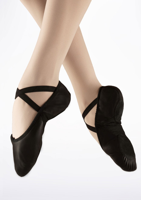 Bloch Prolite Split Sole Leather Ballet Shoe - Black Black Main [Black]