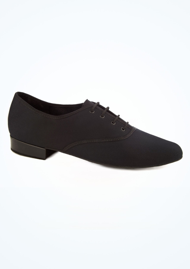 Freed Mens Canvas Lace Up Ballroom Shoe Black Main [Black]