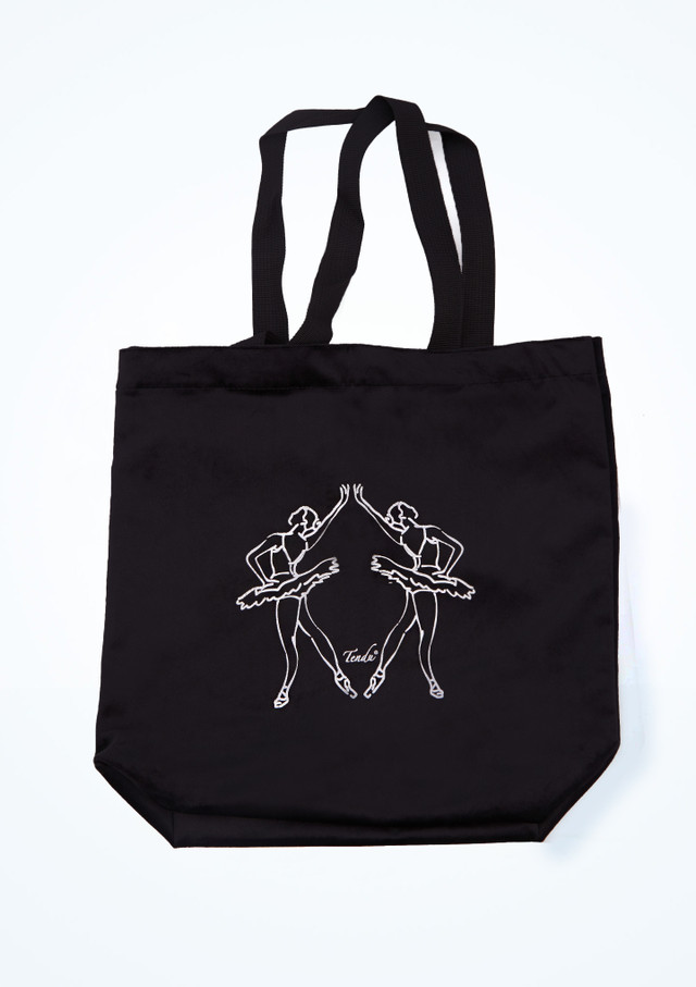 Tendu Velour Tote Bag Black Front [Black]