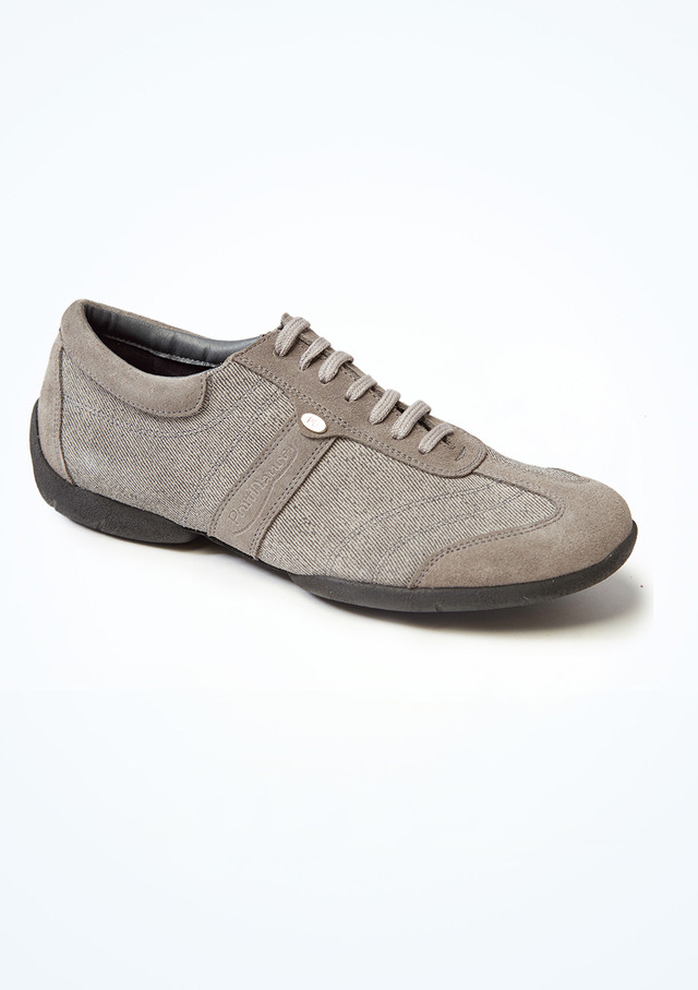 PortDance Mens Pietro Street Grey Denim Sneaker Dance Shoe [Grey]