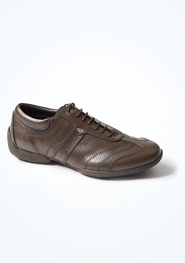 PortDance Mens Pietro Street Brown Leather Dance Shoe [Brown]
