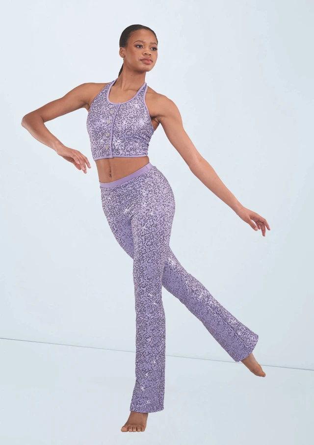Weissman Sequin Vest Top Iris 6749 [Purple]