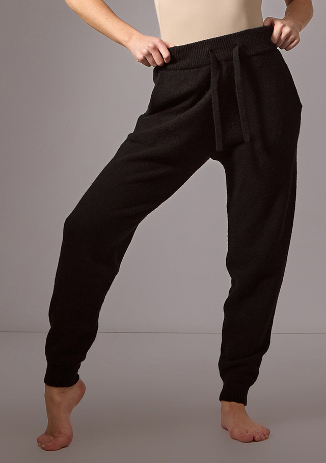 Move Dance Tessa Knit Joggers Black Front [Black]