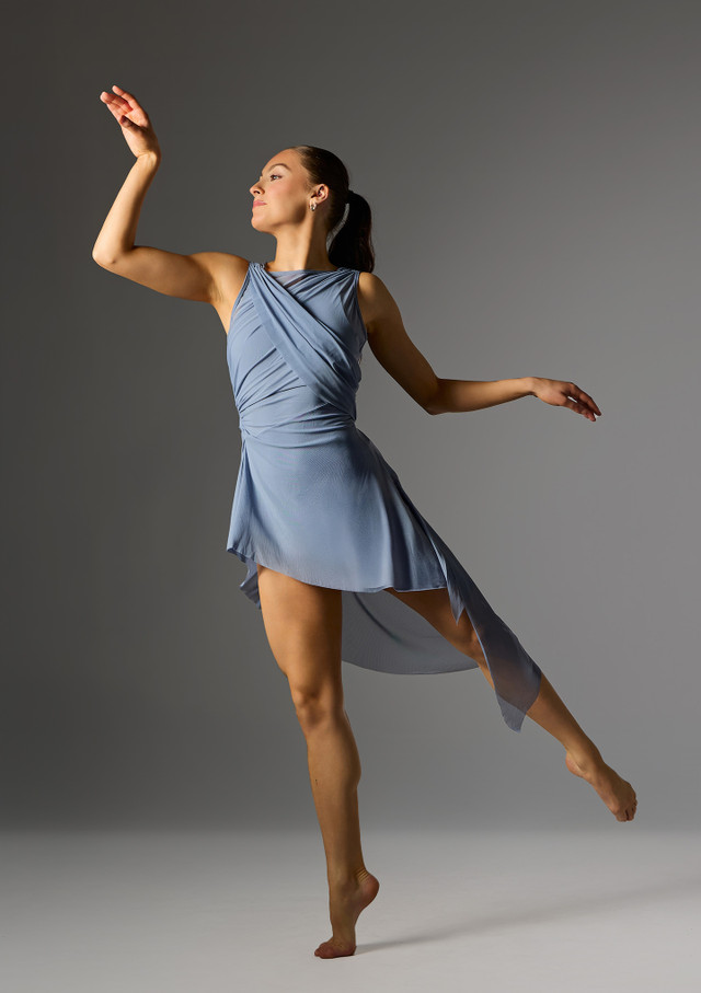 Jolista Sacred Lyrical Dress Slate Blue Front [Blue]