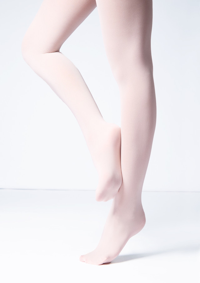 Adult Footed Tights Pink Front [Pink]