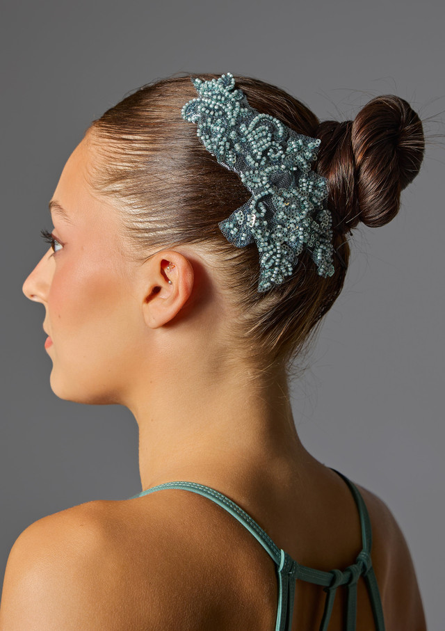 Beaded/Lace Hair Accessory Juniper Green 153 [Green]