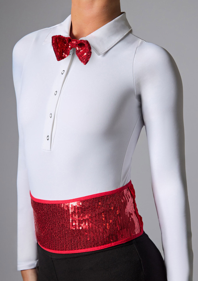 Jolista Sequin Cumberbund Red Front 7 [Red]