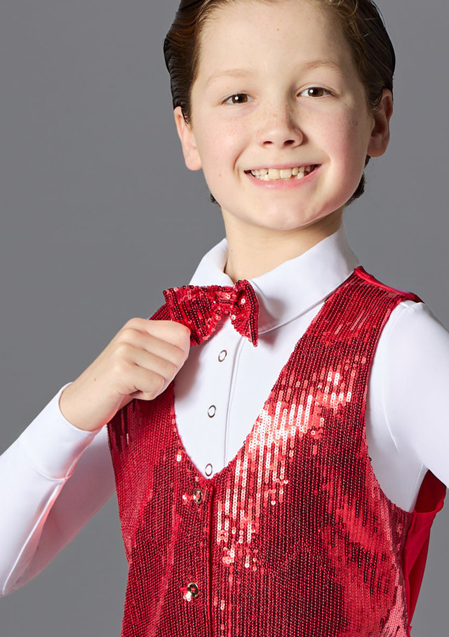 Jolista Sequin Bowtie Red Front [Red]