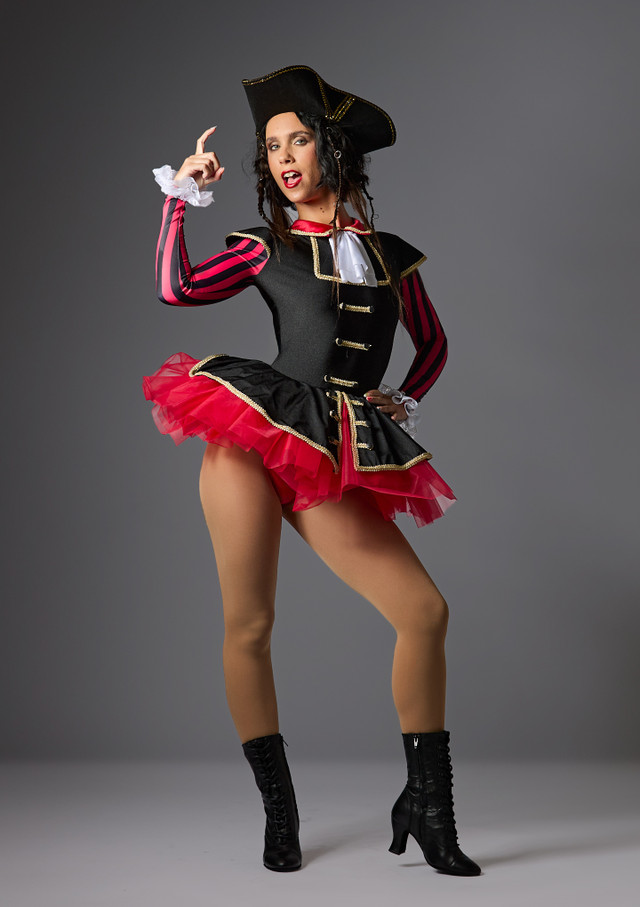 Jolista Lady Blackbeard Costume Red Front [Red]