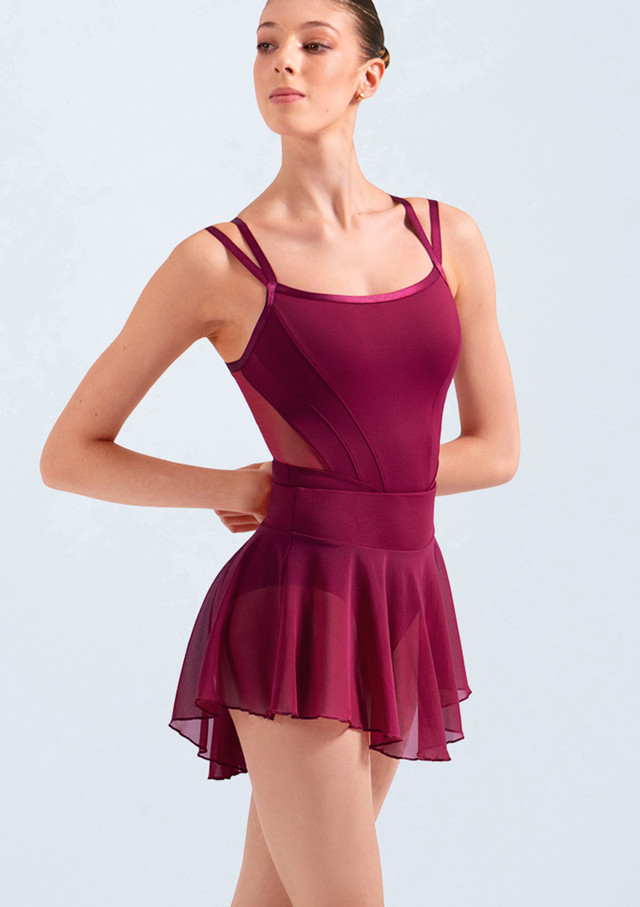 Mesh Skirt Plum Berry Front [Red]