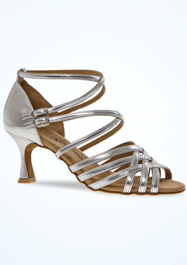Diamant Rina Latin & Salsa Shoe 2.5" - Silver Silver Main [Silver]