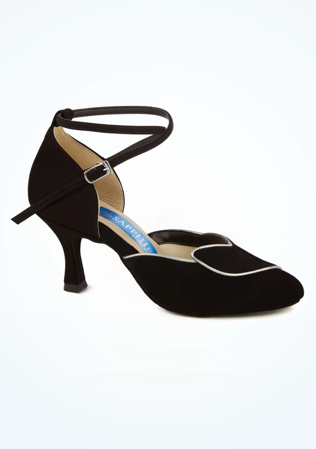 Ray Rose Hyacinth Contrast Ballroom & Latin Shoe 2" Black Main [Black]