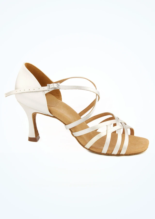 Ray Rose Kalahari Cross Strap Latin Sandal 2.5" White Main [White]