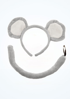 Mouse Ears and Tail Set Grey Front [Grey]