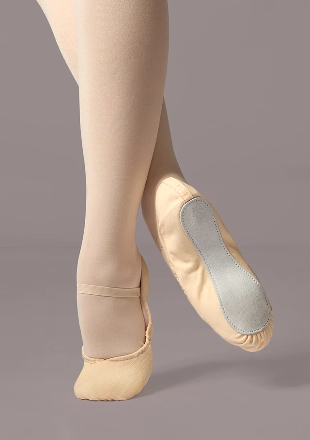 So Danca Pink Full Sole Canvas Ballet Shoe Ballet Pink Front [Pink]