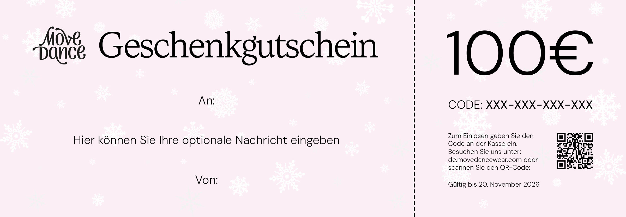 Digitaler Move Dance Weihnachtsgutschein
