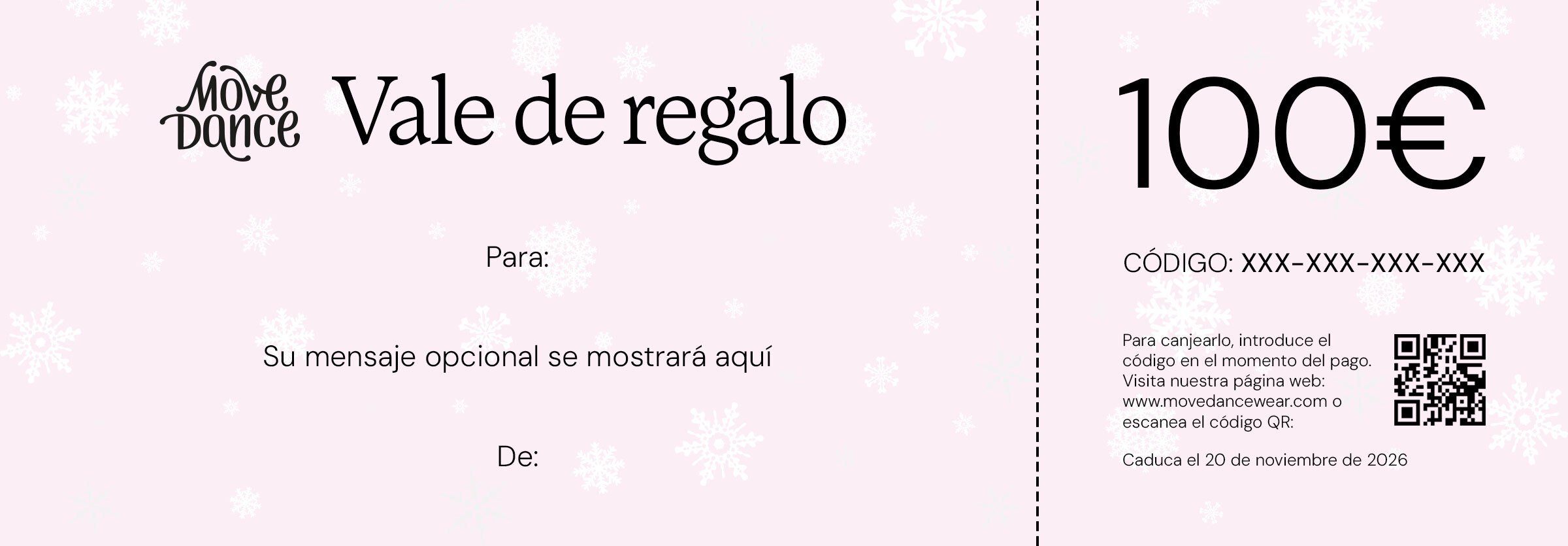 Tarjeta regalo digital navideña Move Dance