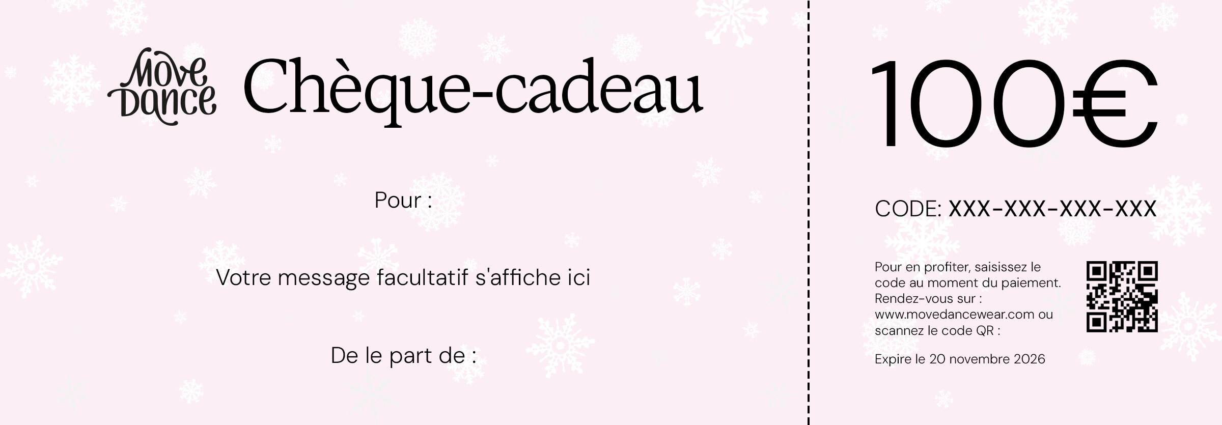 Carte cadeau digitale Noël Move Dance