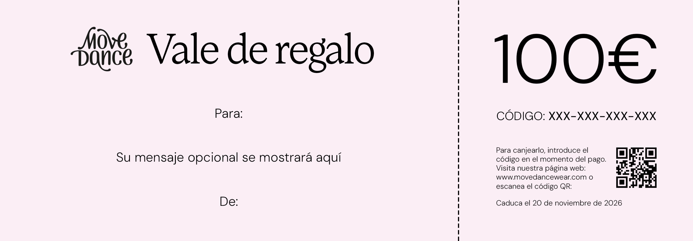 Tarjeta regalo digital Move Dance