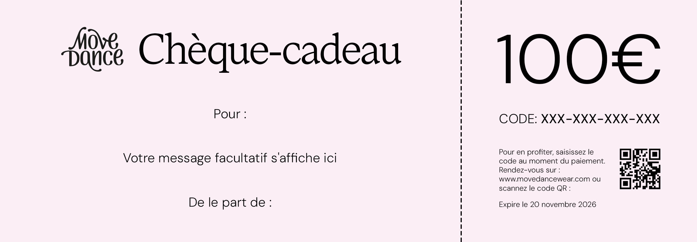 Carte cadeau digitale Move Dance