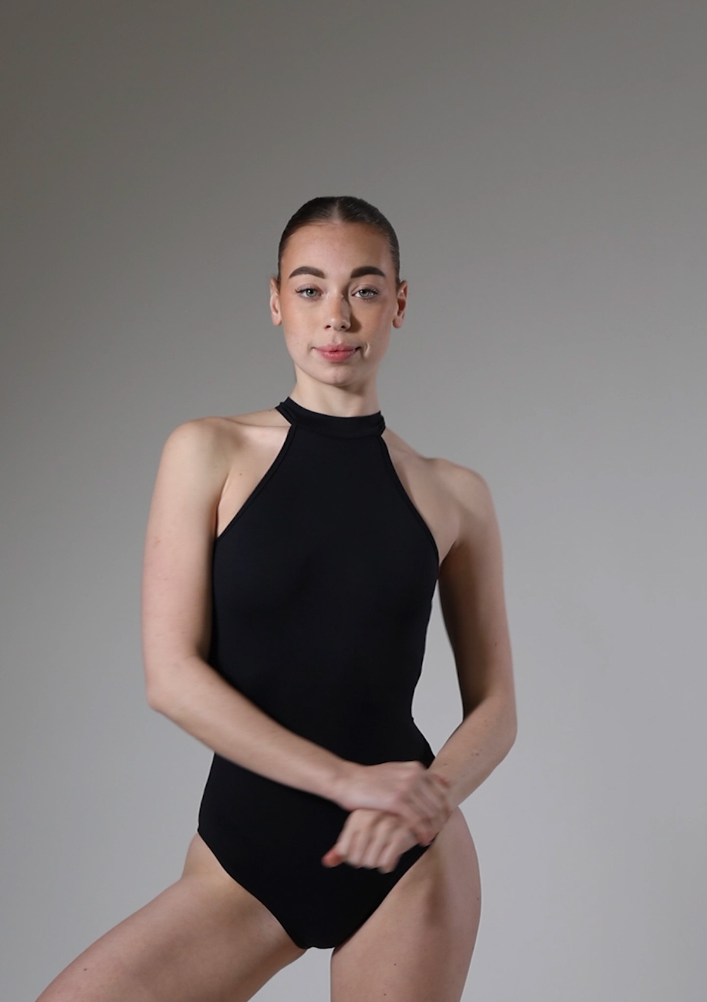 Move Dance Wave Mesh Halter Leotard Video