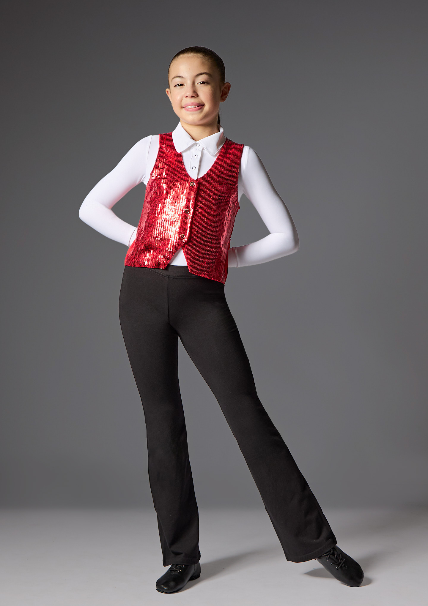 Jolista Women's Rouge Costume Waistcoat Red Front [Red]