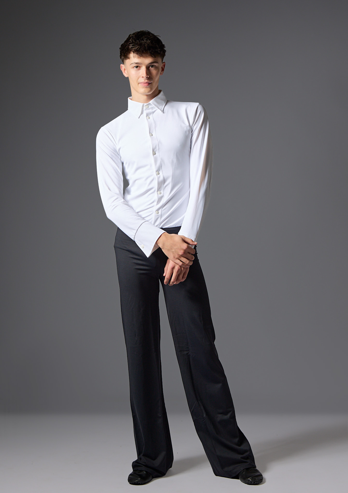 Jolista Men's Dapper Costume Leotard White Front [White]