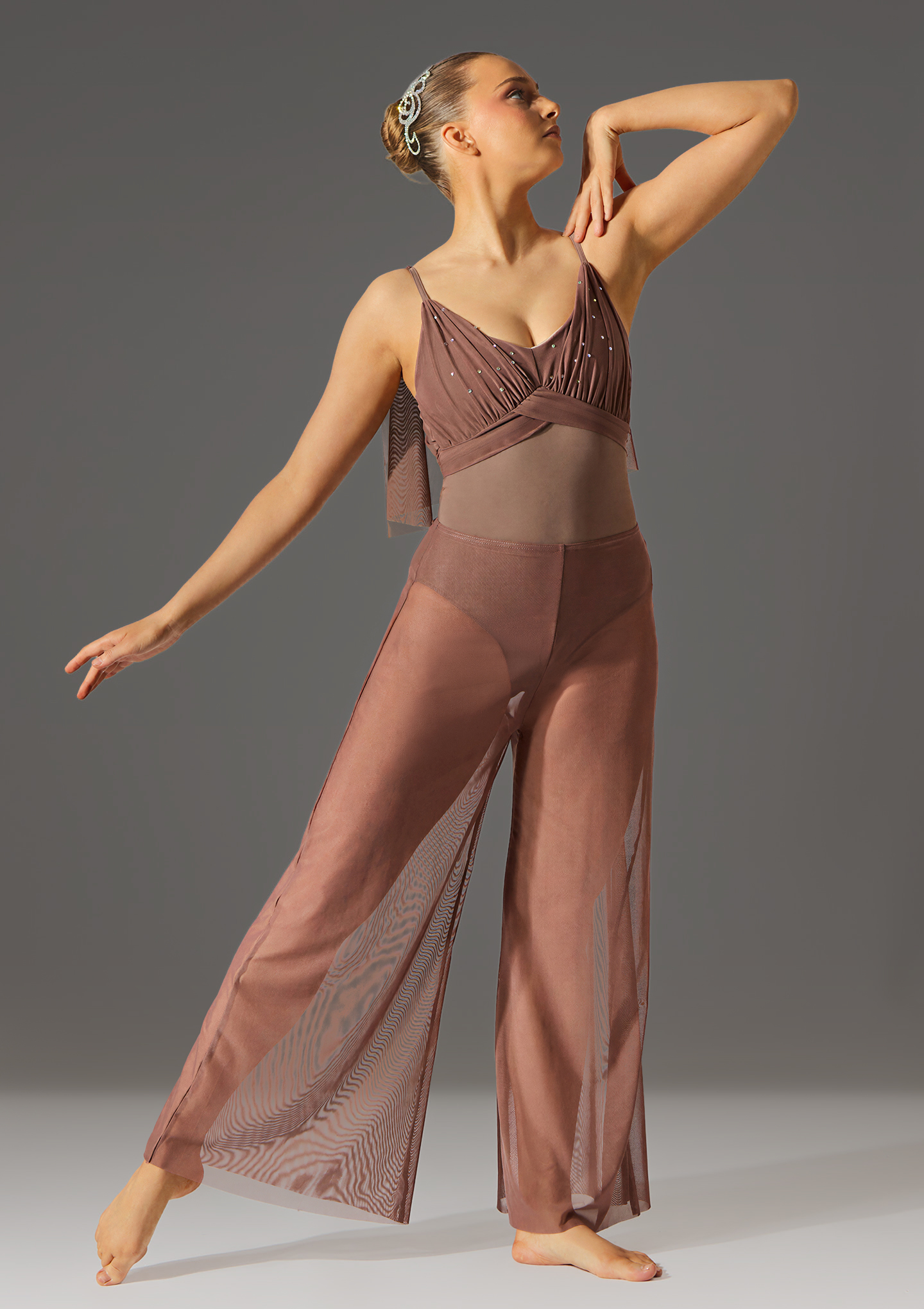 Jolista Cherished Costume Trouser Mocha Front [Brown]