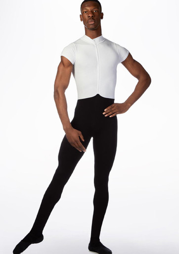 Ballet Rosa Mens Double Toned Short Sleeve Unitard