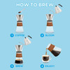 GROSCHE Amsterdam Glass Pour Over Coffee Maker with Steel Filter - 27.6 fl oz