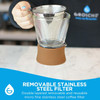 GROSCHE Amsterdam Glass Pour Over Coffee Maker with Steel Filter - 27.6 fl oz
