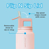 GROSCHE Alpine Flip N Sip Insulated Bottle with Straw Lid - Rose Pink, 40 oz