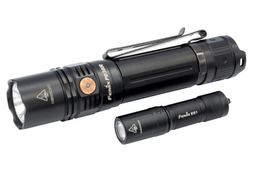 Fenix PD36R Rechargeable 1600 Lumen Flashlight + BONUS E01 V2.0 AAA Flashlight