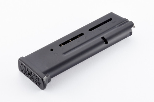 Wilson Combat 1911 Elite Tactical Magazine 9mm, Full-Size, 10 Round, ETM Base Pad, Black Fluoropolymer Finish