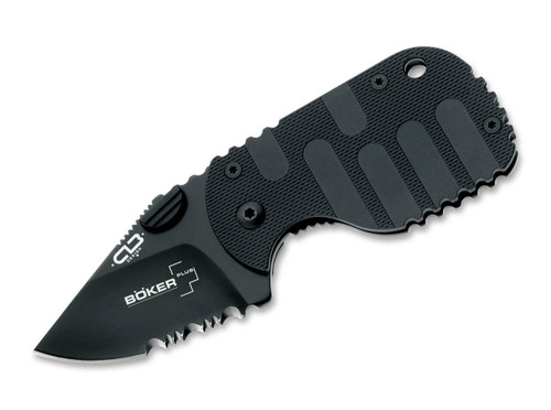 Böker Plus Subcom All Black Serrated Folding Knife