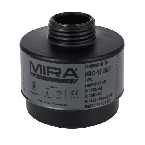 Mira Safety Lightweight CBRN Gas Mask Filter NBC-17 SOF 40mm Thread - 10 Year Shelf Life Canada
