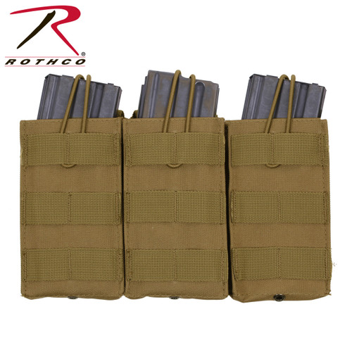 Rothco MOLLE Open Top Triple Mag Pouch - Coyote Brown