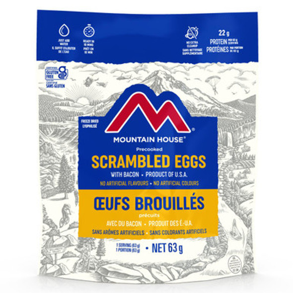 Mountain House Scrambled Eggs With Bacon Pouch - One Serving (Gluten Free)