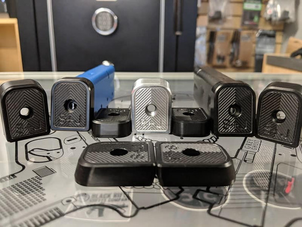 S&J Hardware - Aluminum Pistol Competition 1oz Magazine Base (Black) S&J Hardware - Aluminum Pistol Competition 1oz Magazine Base (Black)